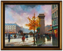 Henri Schaeffer Original Oil Painting On Canvas Paris Large Signed Pairs Artwork