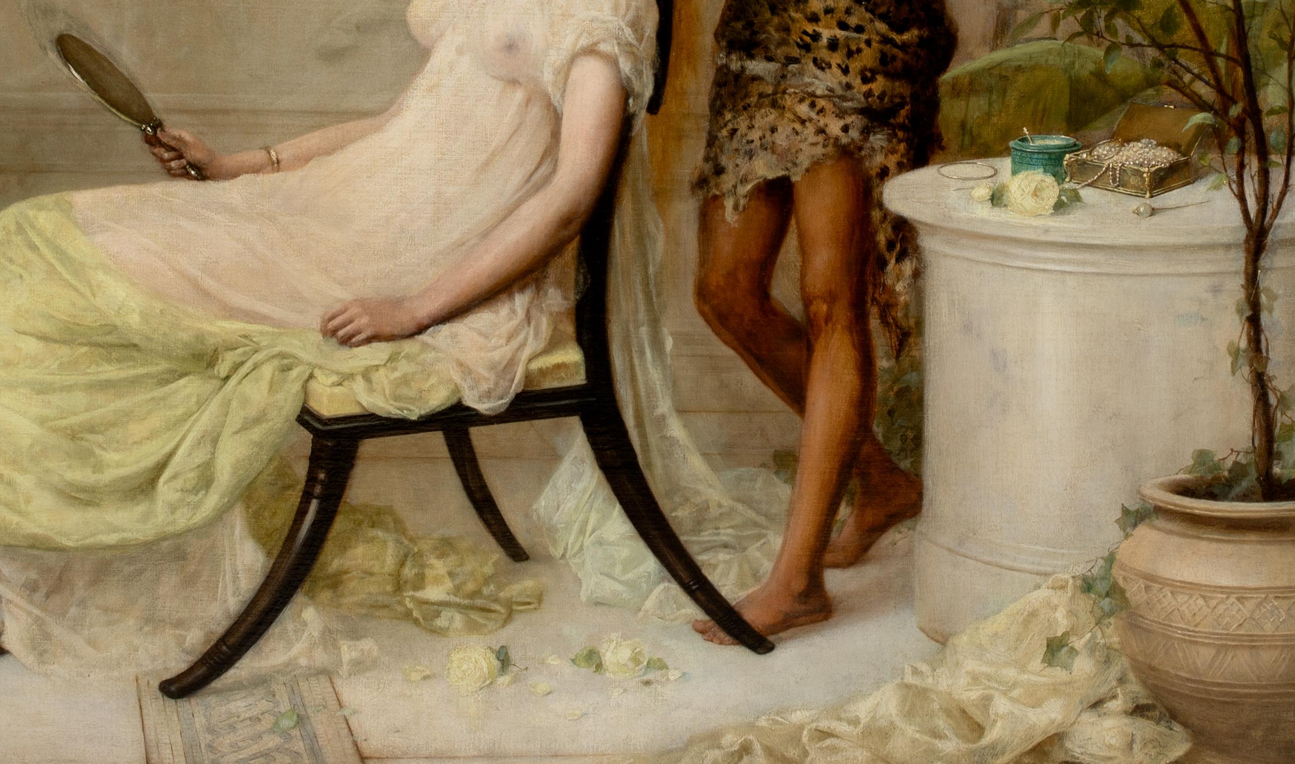 Vanity, daté de 1885  par Henry Thomas SCHAFER (1815-1873), jeune fille et esclave en vente 5