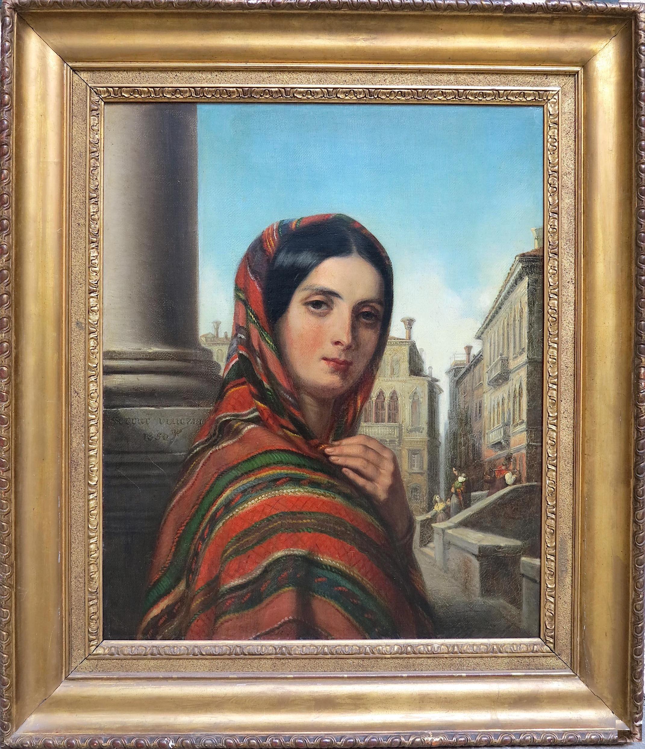 Henri SERRUR Figurative Painting - People's woman of Venice, Italy