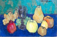 Nature morte cubiste française avec fruits par le post-impressionniste Henri Clement Serveau