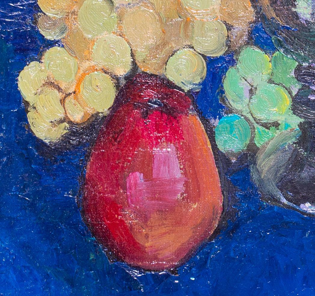 French Cubist still life with fruits by Post Impressionist Henri Clement Serveau 1