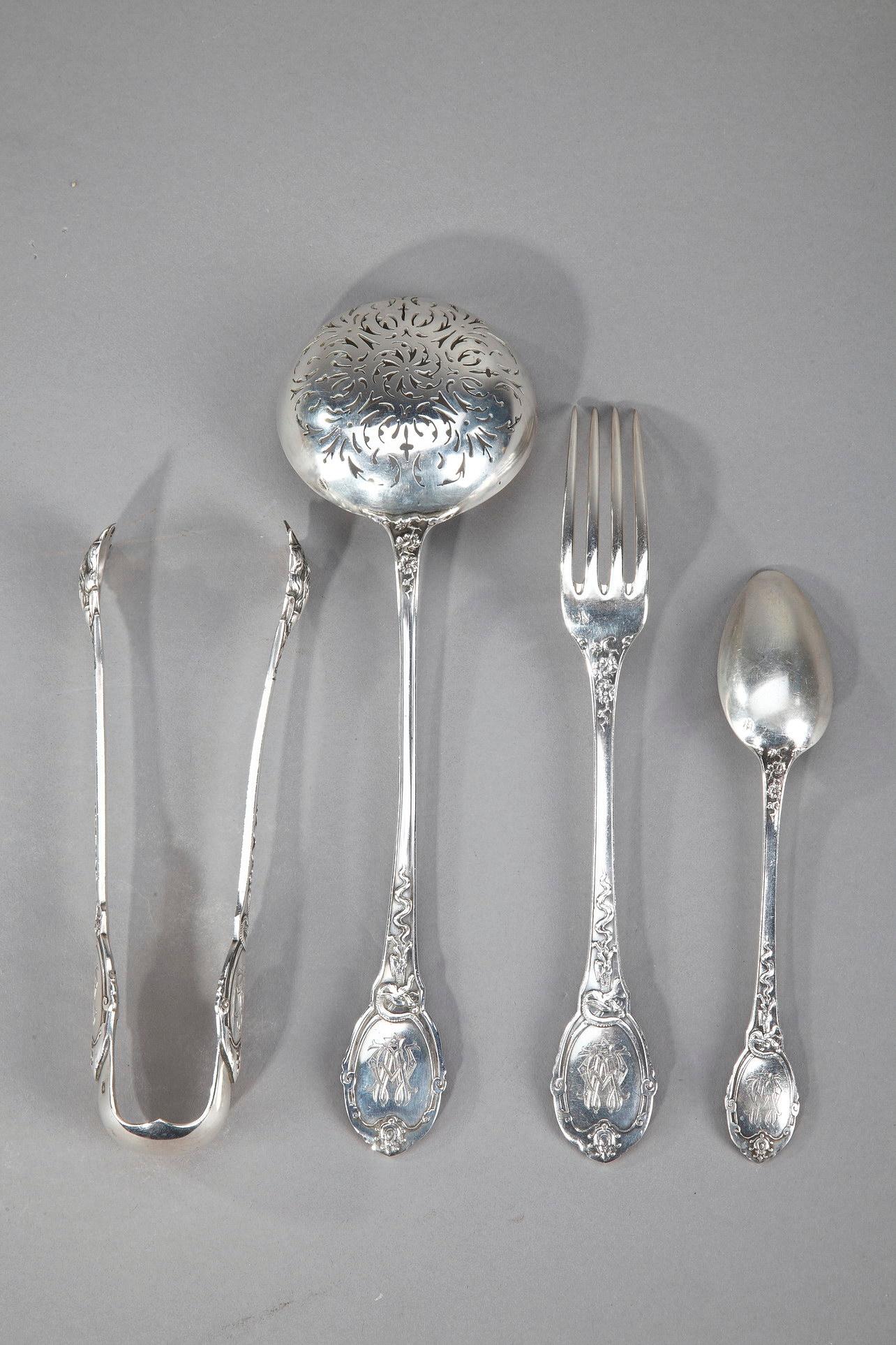 Henri Soufflot Silver Flatware Service, 164 Pieces 8
