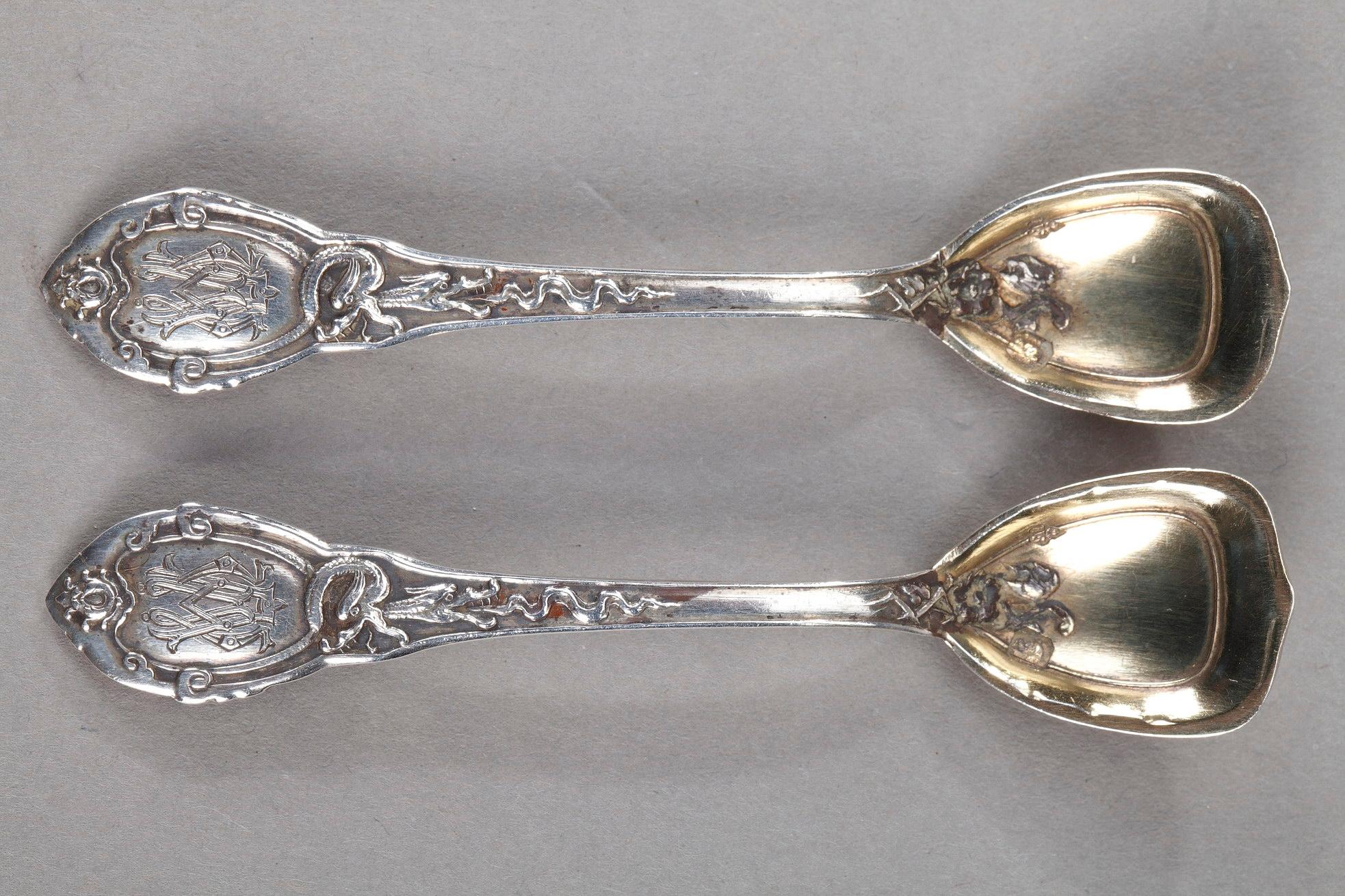 Henri Soufflot Silver Flatware Service, 164 Pieces 9