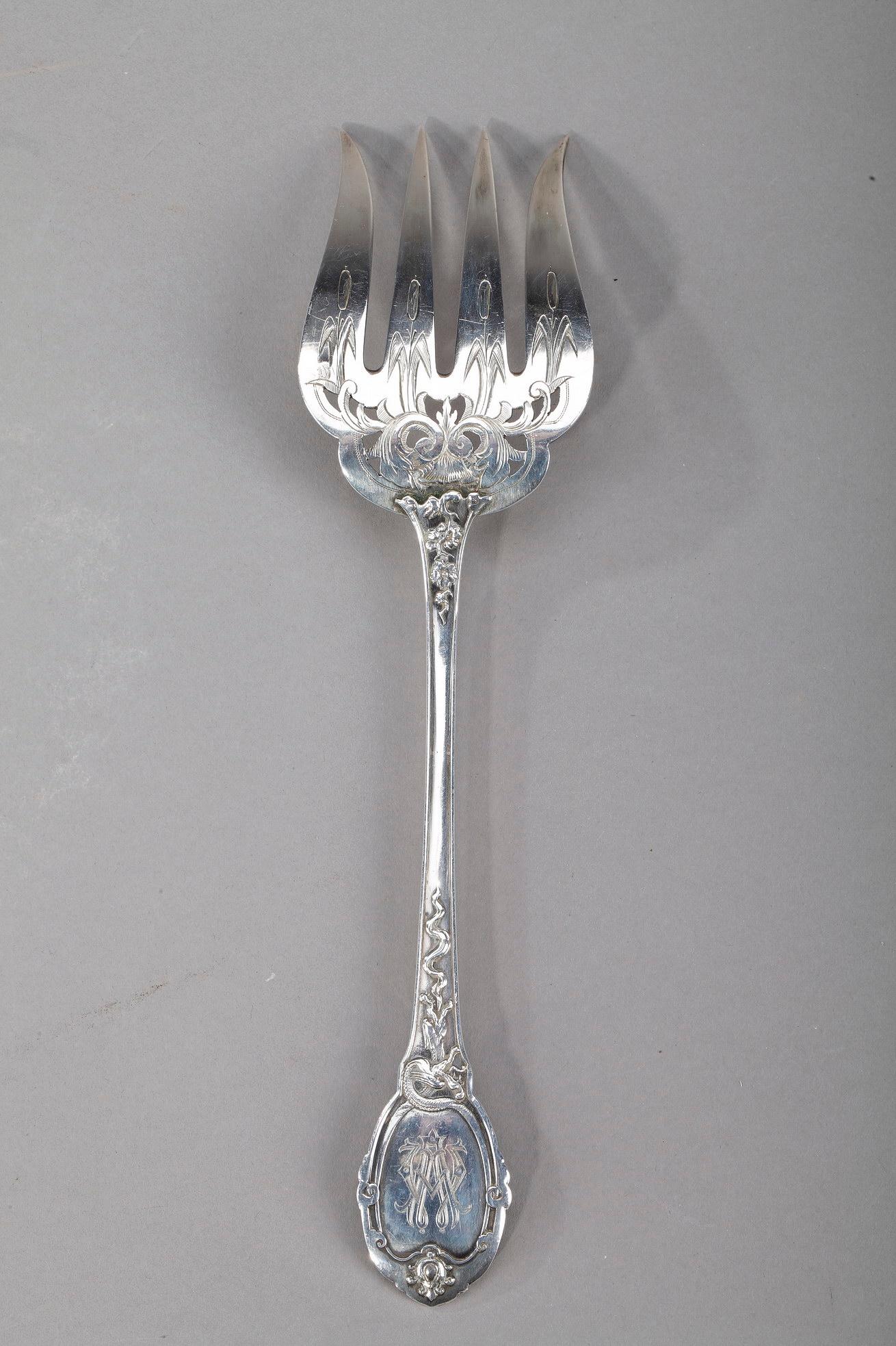 Henri Soufflot Silver Flatware Service, 164 Pieces 13