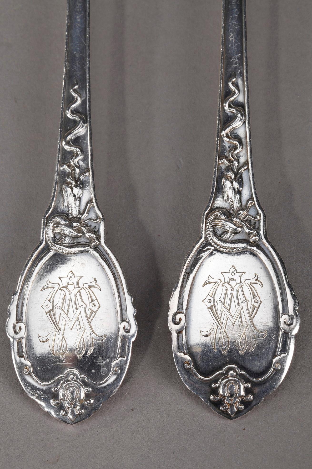 Henri Soufflot Silver Flatware Service, 164 Pieces 2