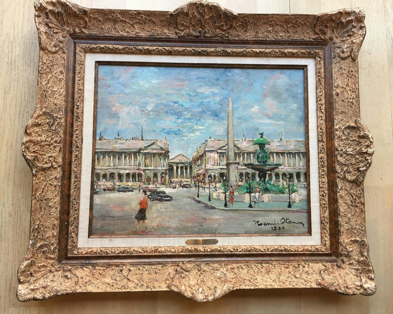 Paris Place de la Concorde - Painting by Henri Stenn