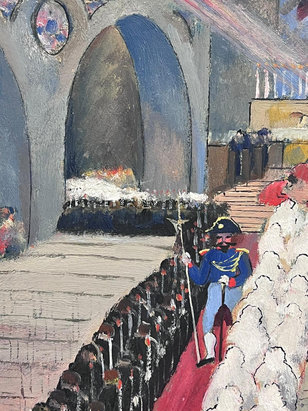 Scena di cerimonia in chiesa
Henri Therme
olio su tavola firmato, senza cornice
tavola: 13 x 9,5 pollici
provenienza: collezione privata
condizioni: ottime e solide condizioni

Descrizione: Questo dipinto vivido ed espressivo cattura la grandezza e