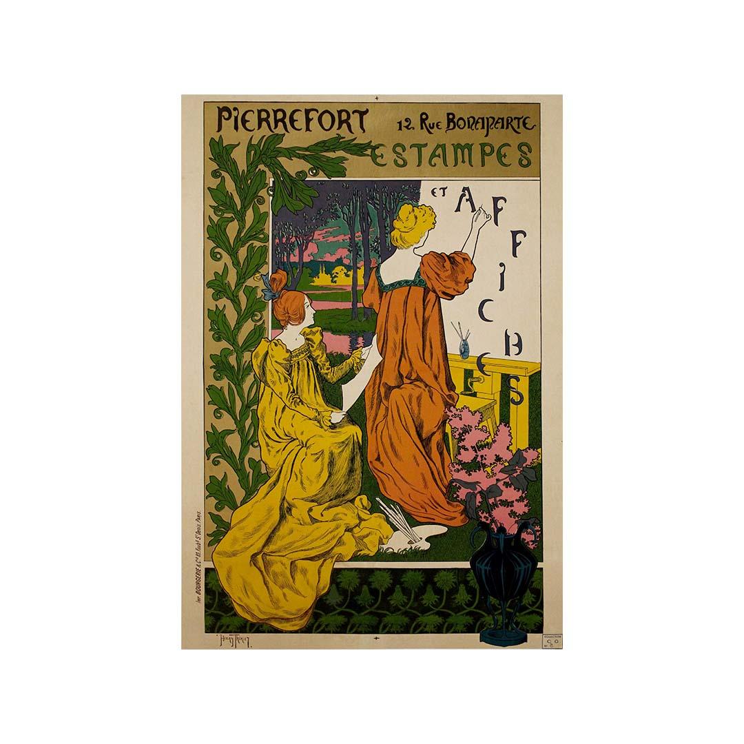 Manifesto originale del 1897 di Henri Thiriet per Pierrefort Estampes et affiches in vendita 3
