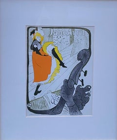 Jane Avril - lithograph from the "Les Affiches de Toulouse-Lautrec" modern art 