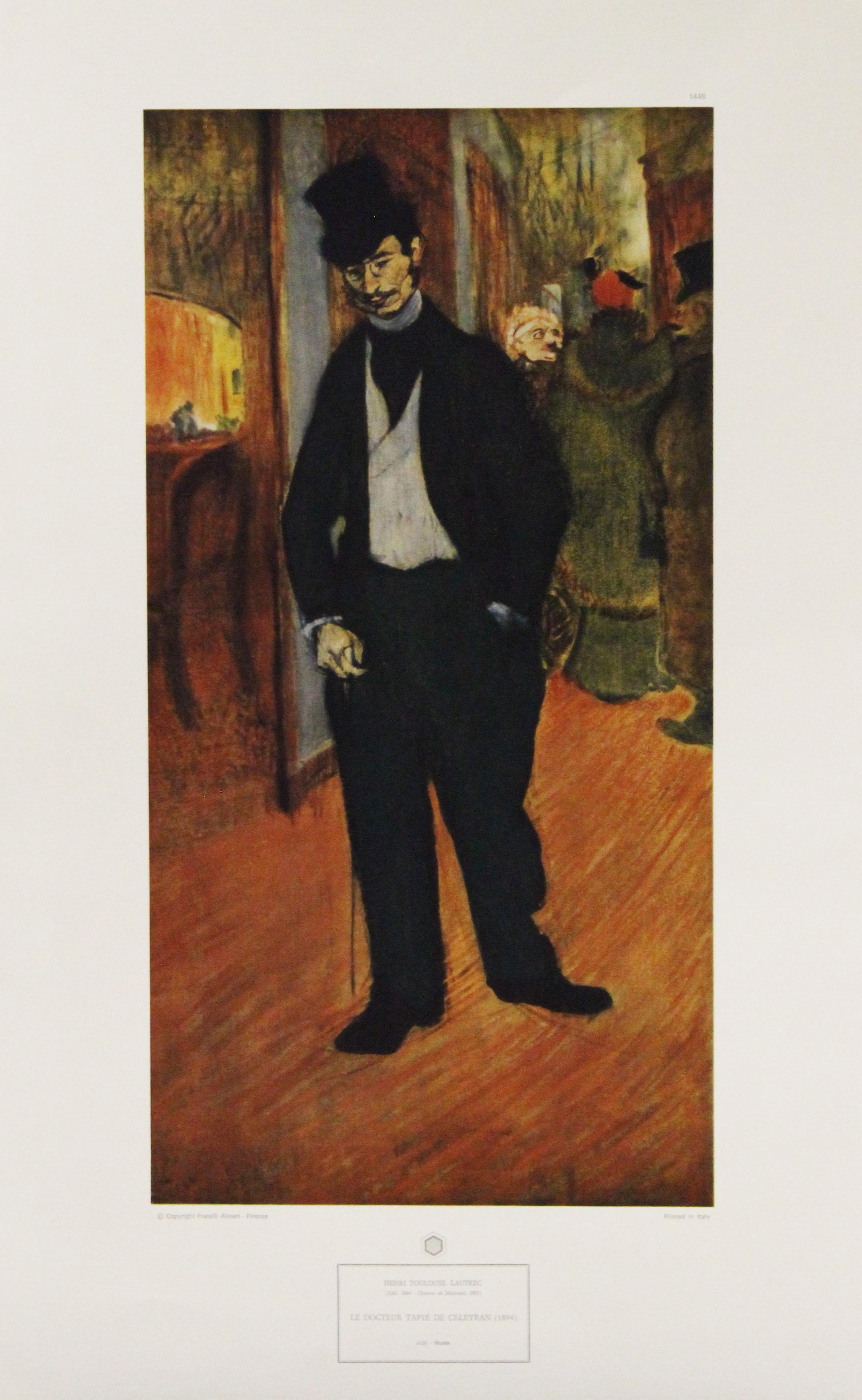Portrait Print Henri de Toulouse-Lautrec - Le Docteur Tapié De Celeyran-Poster. Imprimé en Italie