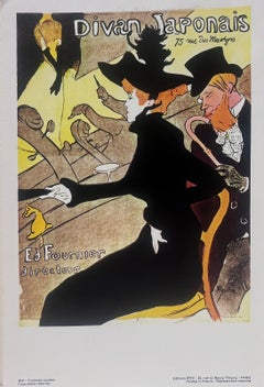 Vintage Parisian Belle Epoque Poster Design after Toulouse-Lautrec Elegant Couple in Bar