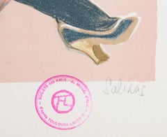 Salon, Art Nouveau Lithograph after Henri Toulouse-Lautrec