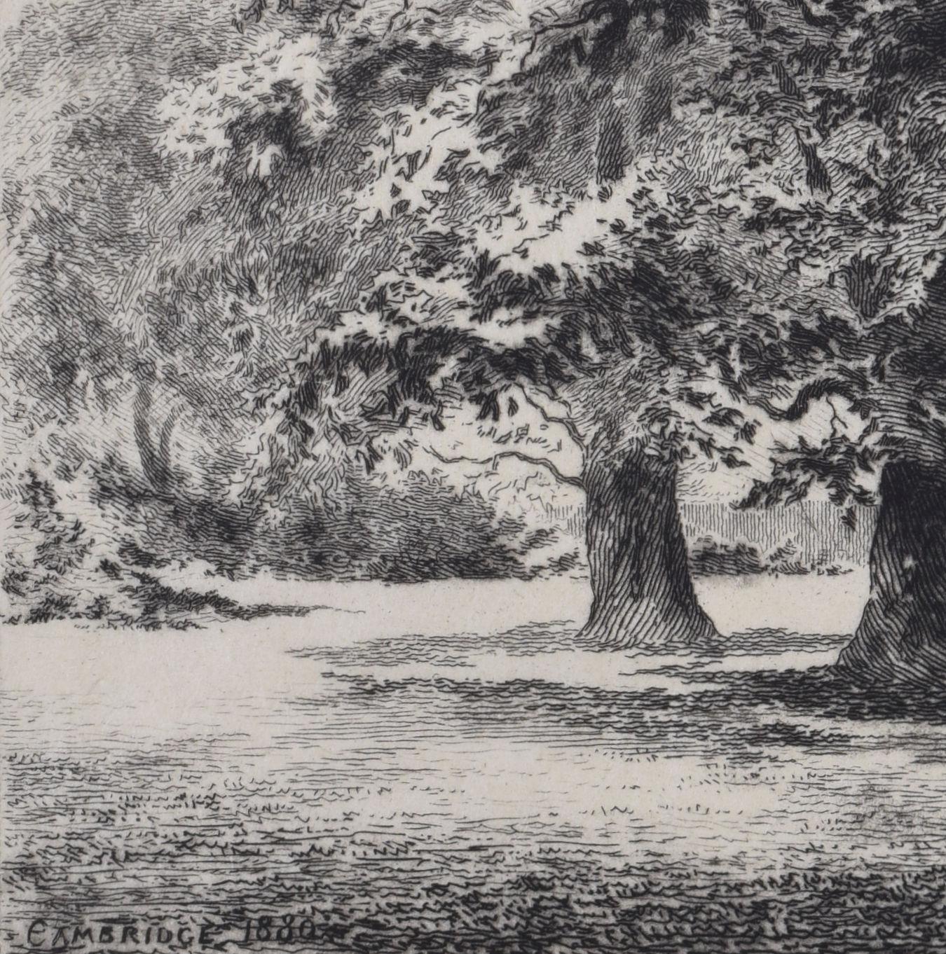 Christ's College, Cambridge etching by Henri Toussaint For Sale 4