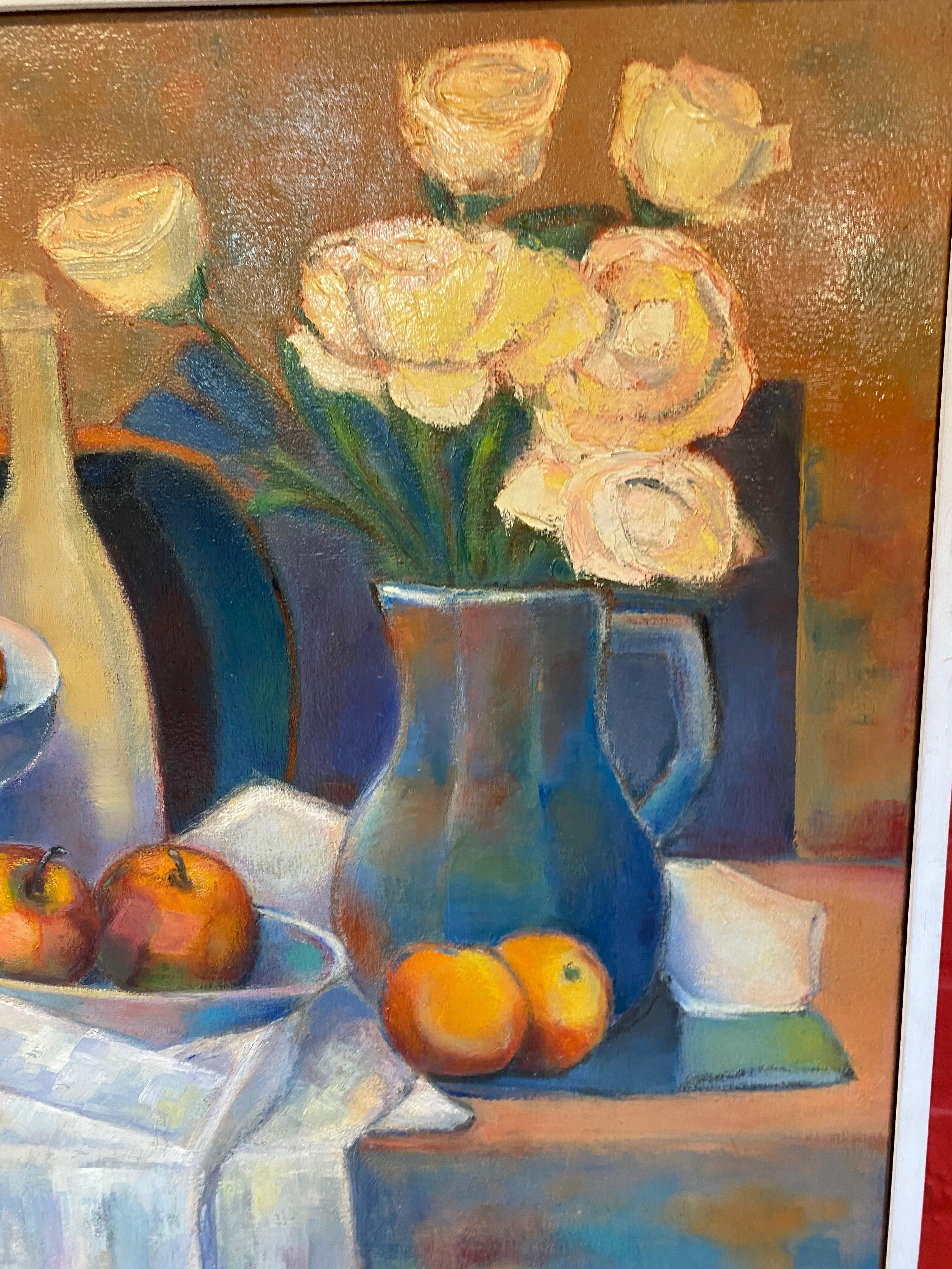 Henri Valachman: „L'instant Fragile“, Öl auf Leinwand (Moderne der Mitte des Jahrhunderts) im Angebot