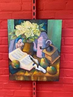 Henri Valachman "gouter aux poires" Oil on Canvas