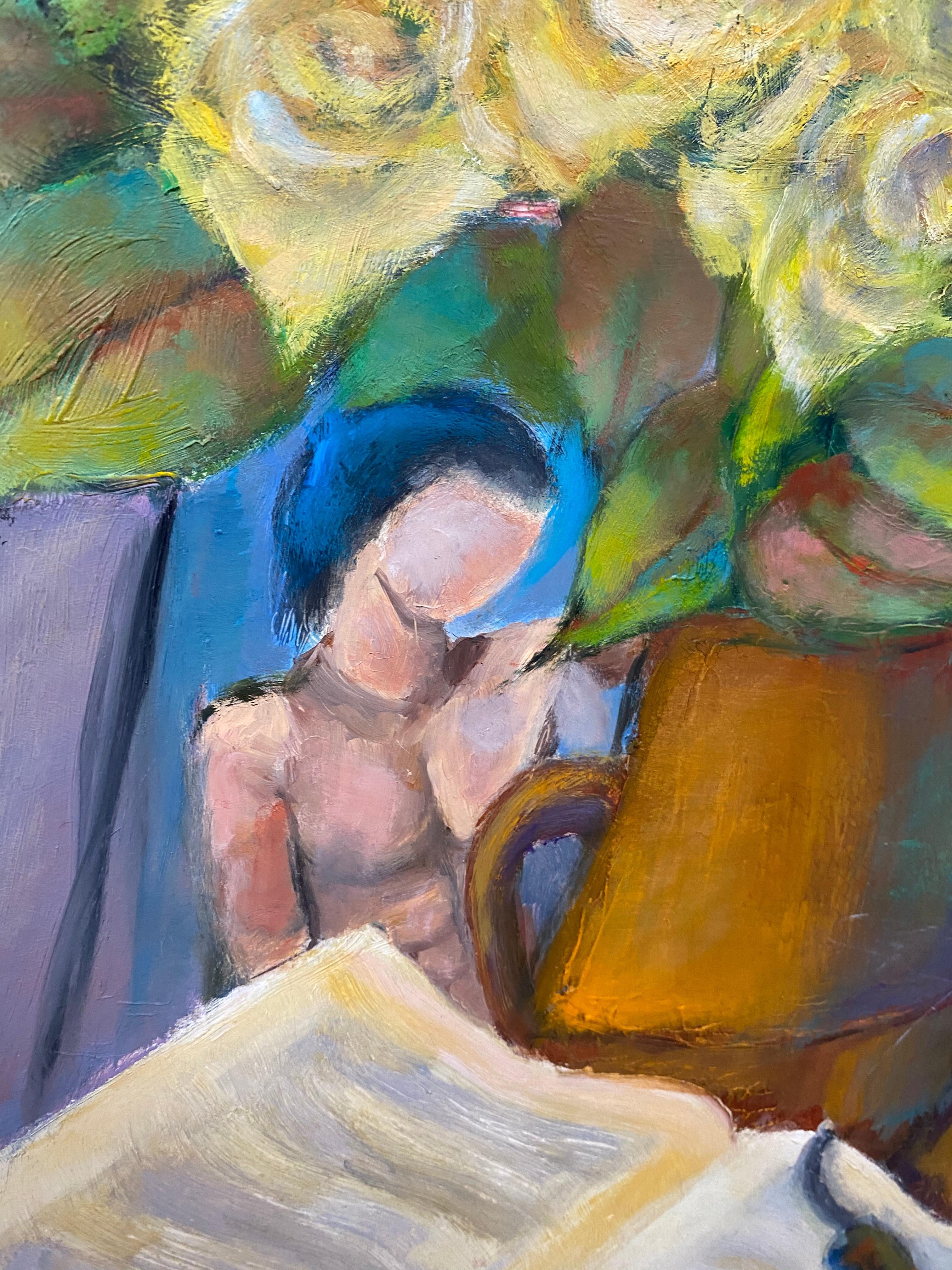 Henri Valachman „ „Gouter aux poires“ Öl auf Leinwand (Mitte des 20. Jahrhunderts) im Angebot