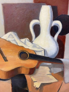 Henri Valachman "Guitare mon amie" Oil on Canvas