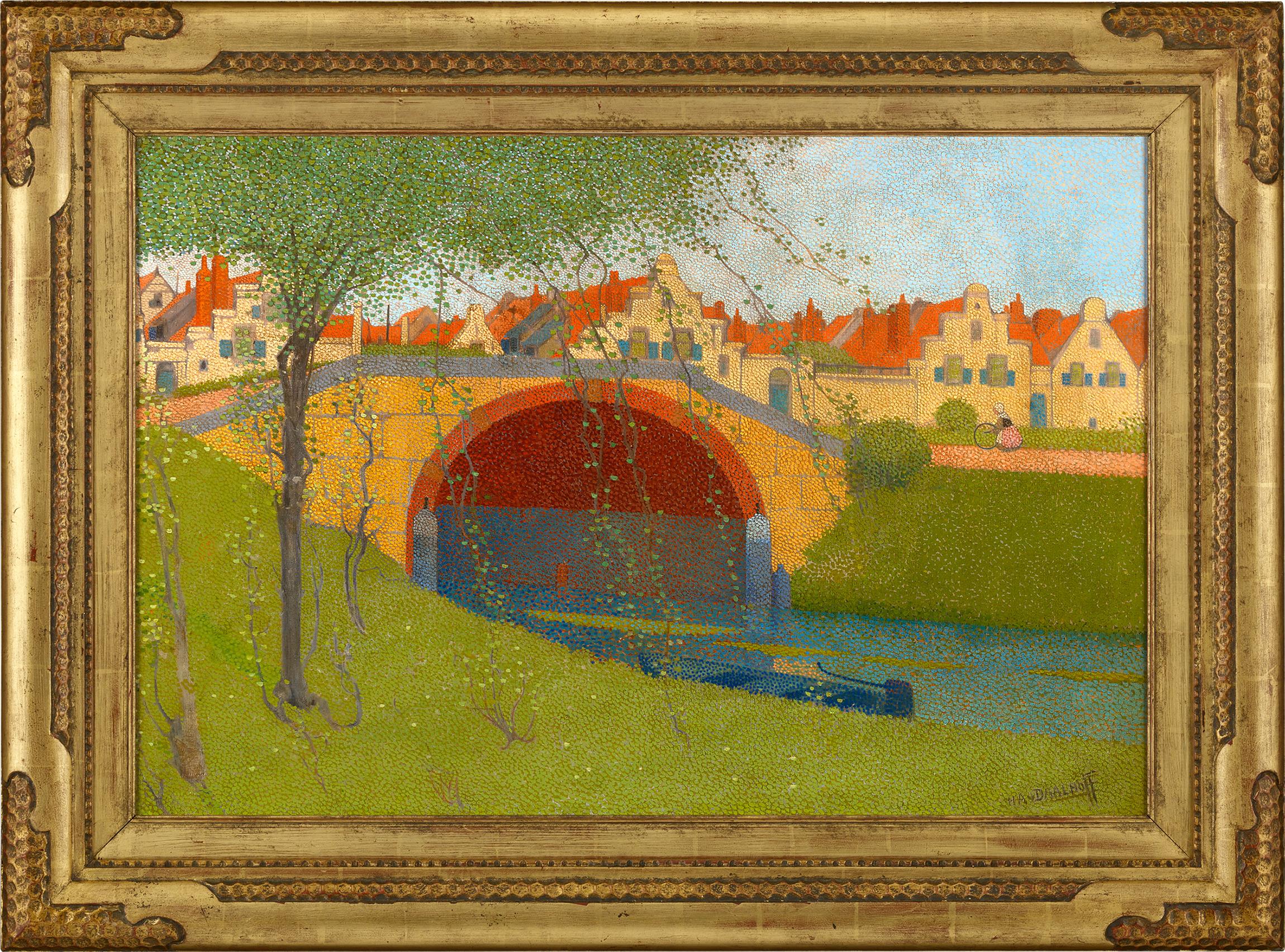 Girl with hoop by Henri van Daalhoff For Sale 1