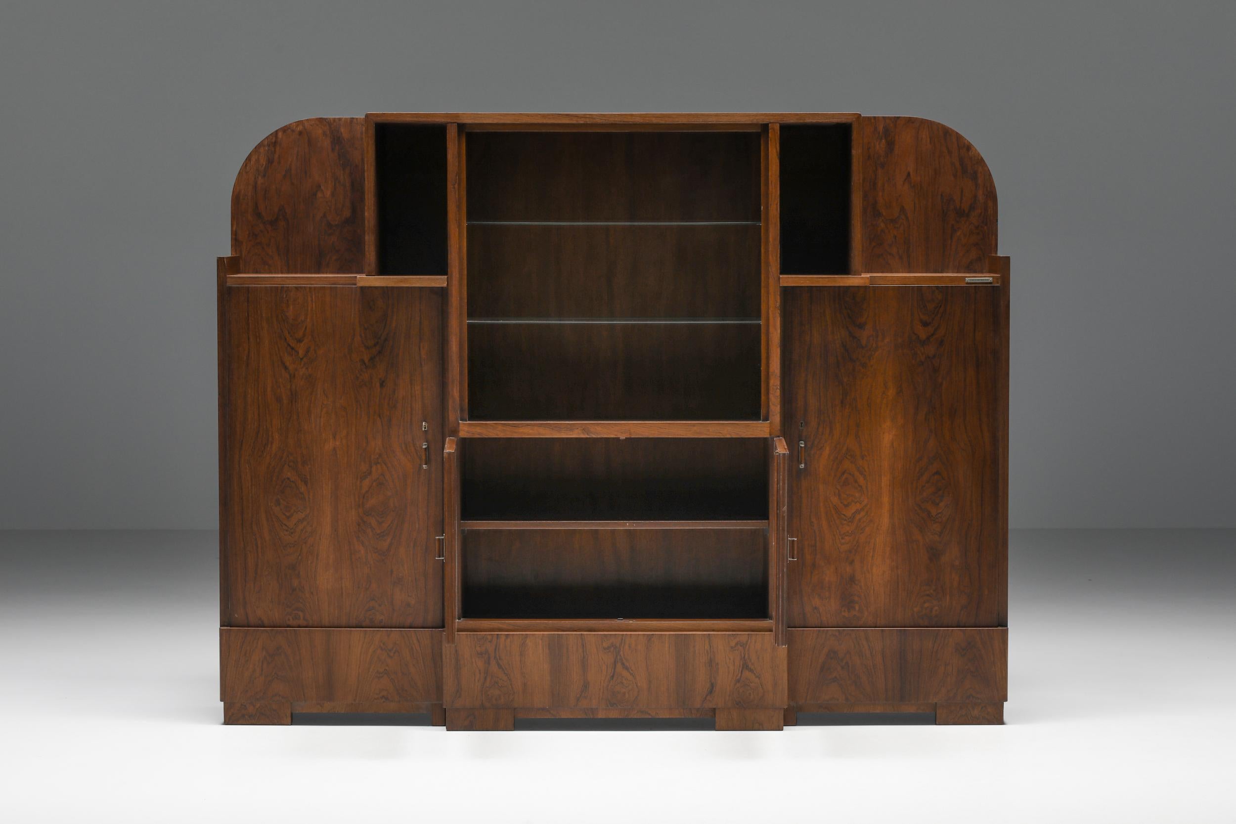 Belgian Henri van de Velde, Cabinet, High Board, Art Nouveau, 1930s For Sale