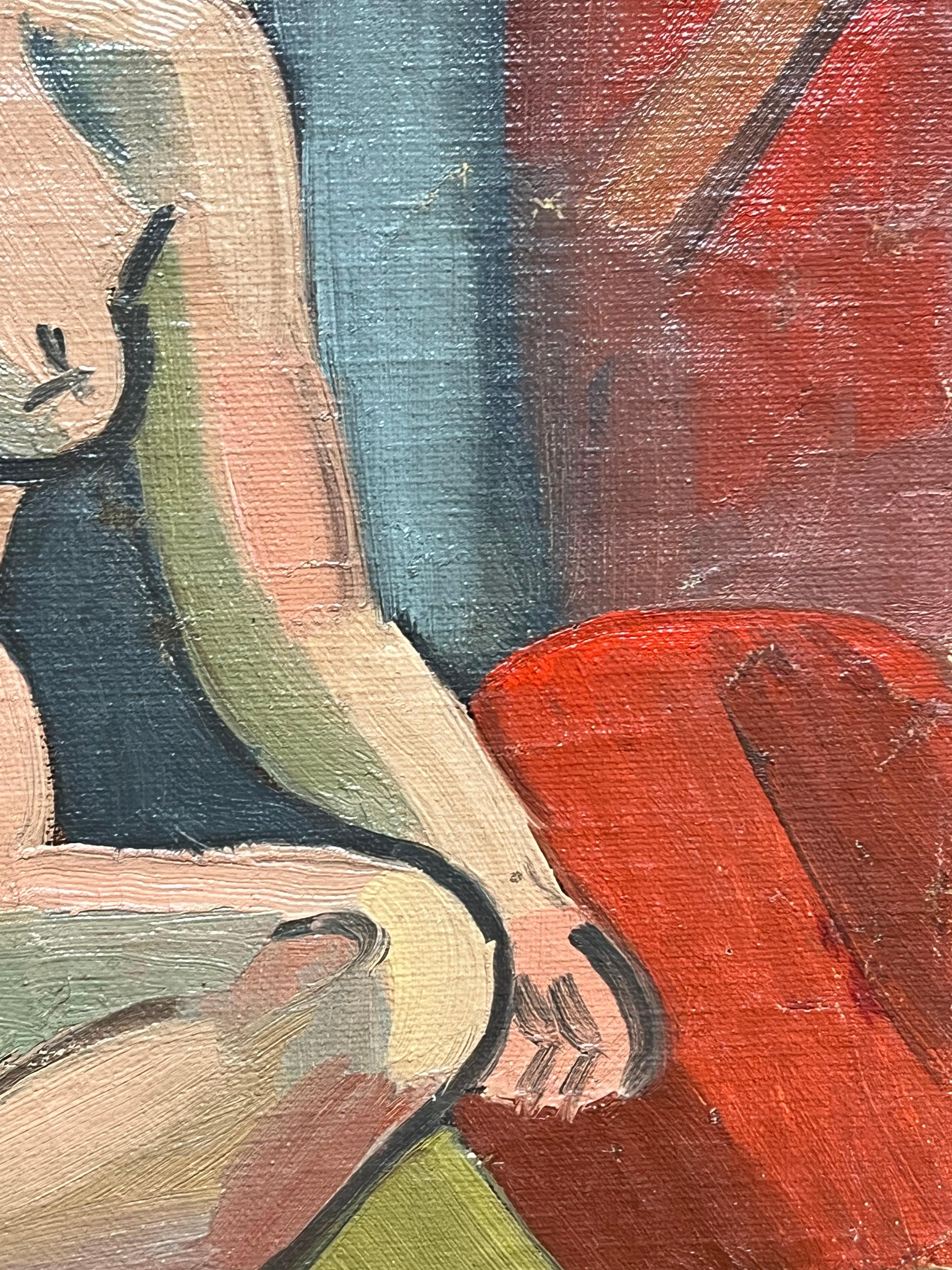 Artista/Escuela: por Henri Van Der Beck (francés, 1886-1956), firmado y sellado en el verso

Técnica: Óleo sobre lienzo, sin enmarcar

Pintura: 13 x 16 pulgadas

Procedencia: colección privada, Francia

Estado: El cuadro está en general en muy buen