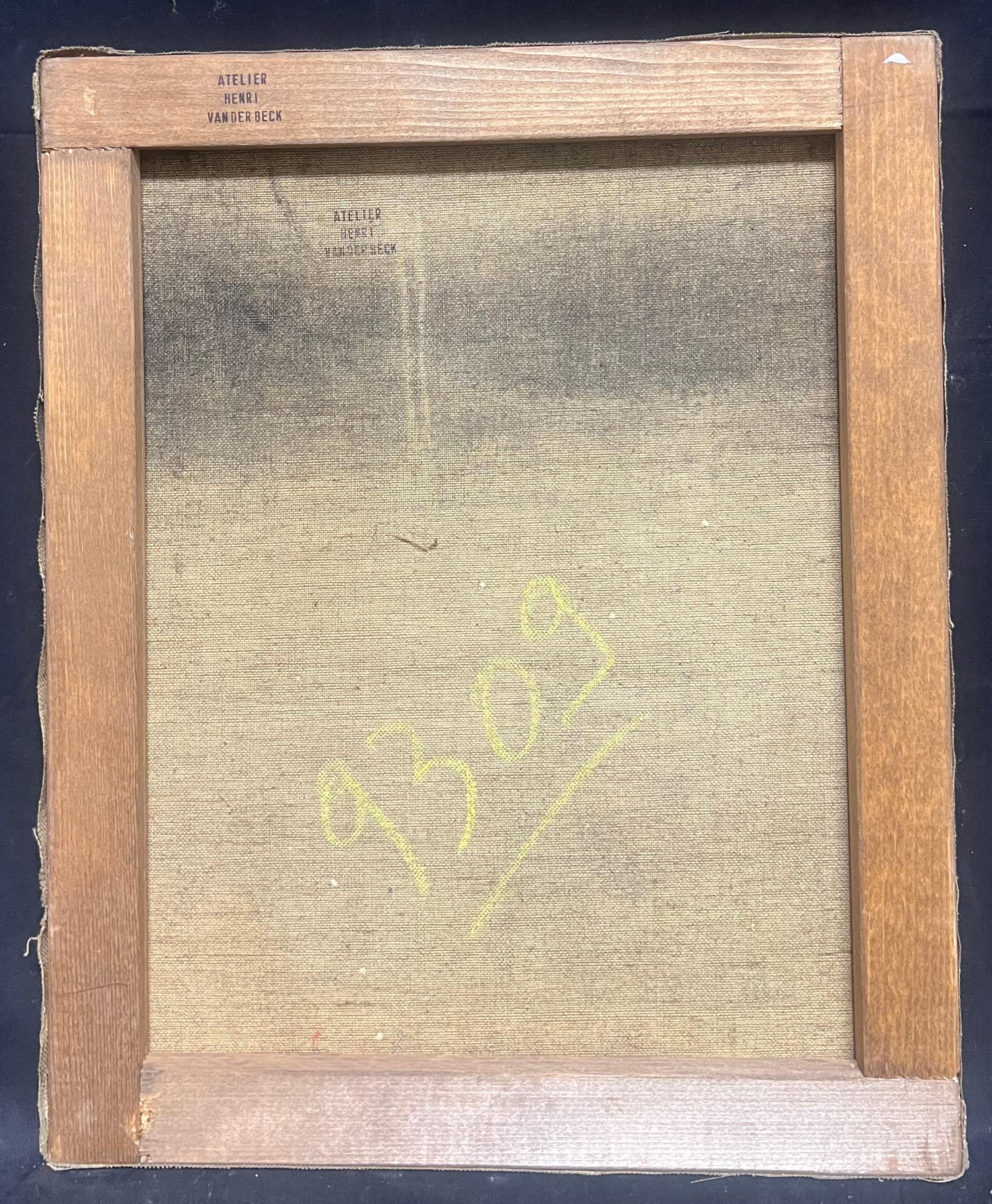 Nudo cubista francese del 1930 firmato ad olio Signora Vibrante Composizione geometrica in vendita 3