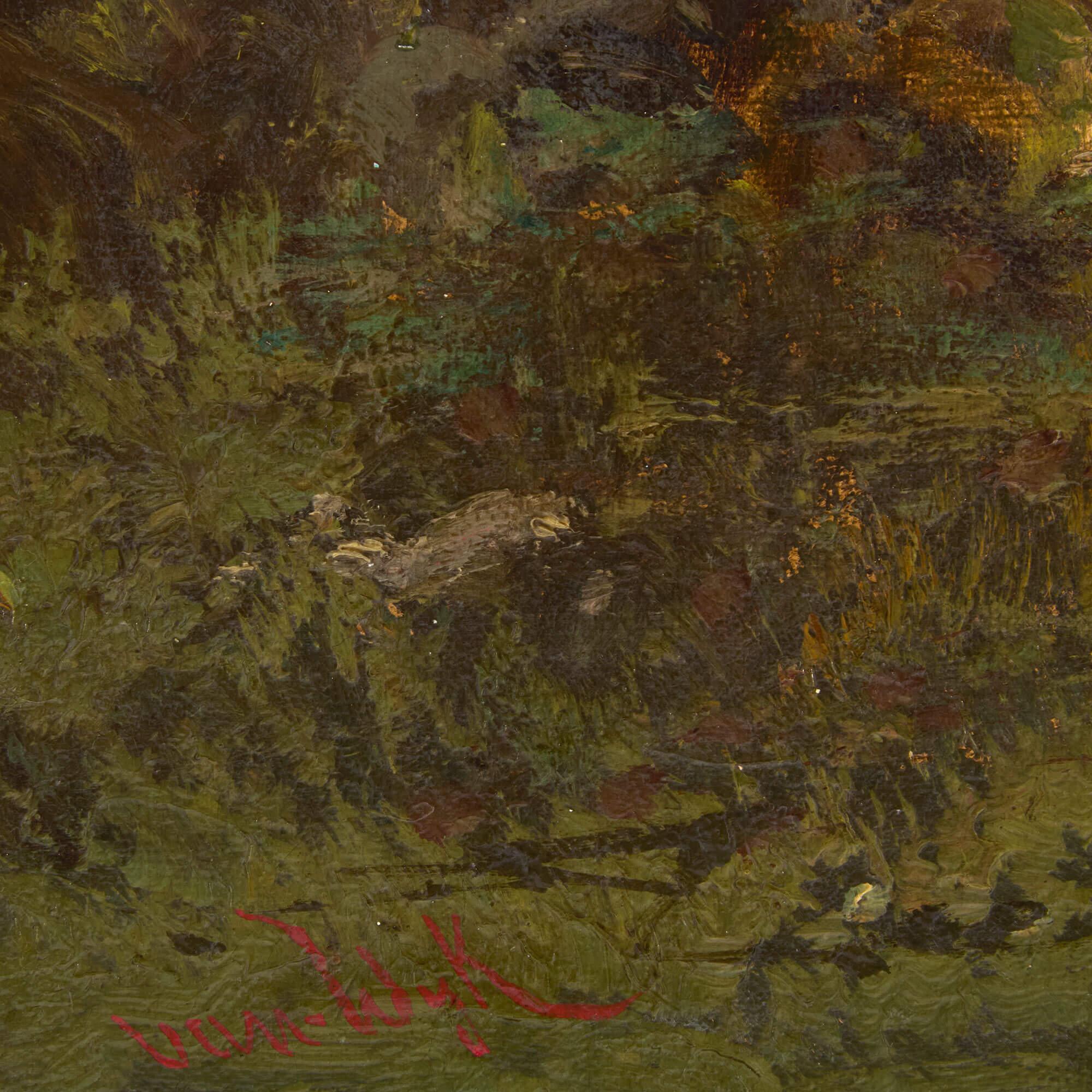 Ensemble de quatre peintures de paysages orientalistes de van Wijk  en vente 6