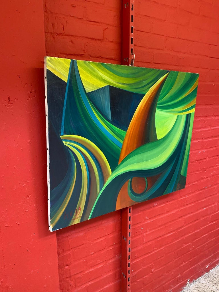 Henri Van Wynsberghe Painting on Canvas circa 1979 For Sale at 1stDibs