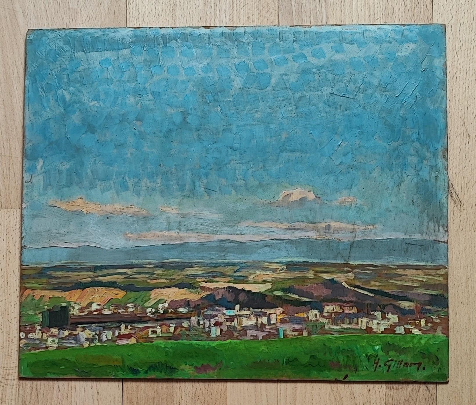 Renens und Jura, Schweiz – Painting von Henri Vincent Gillard