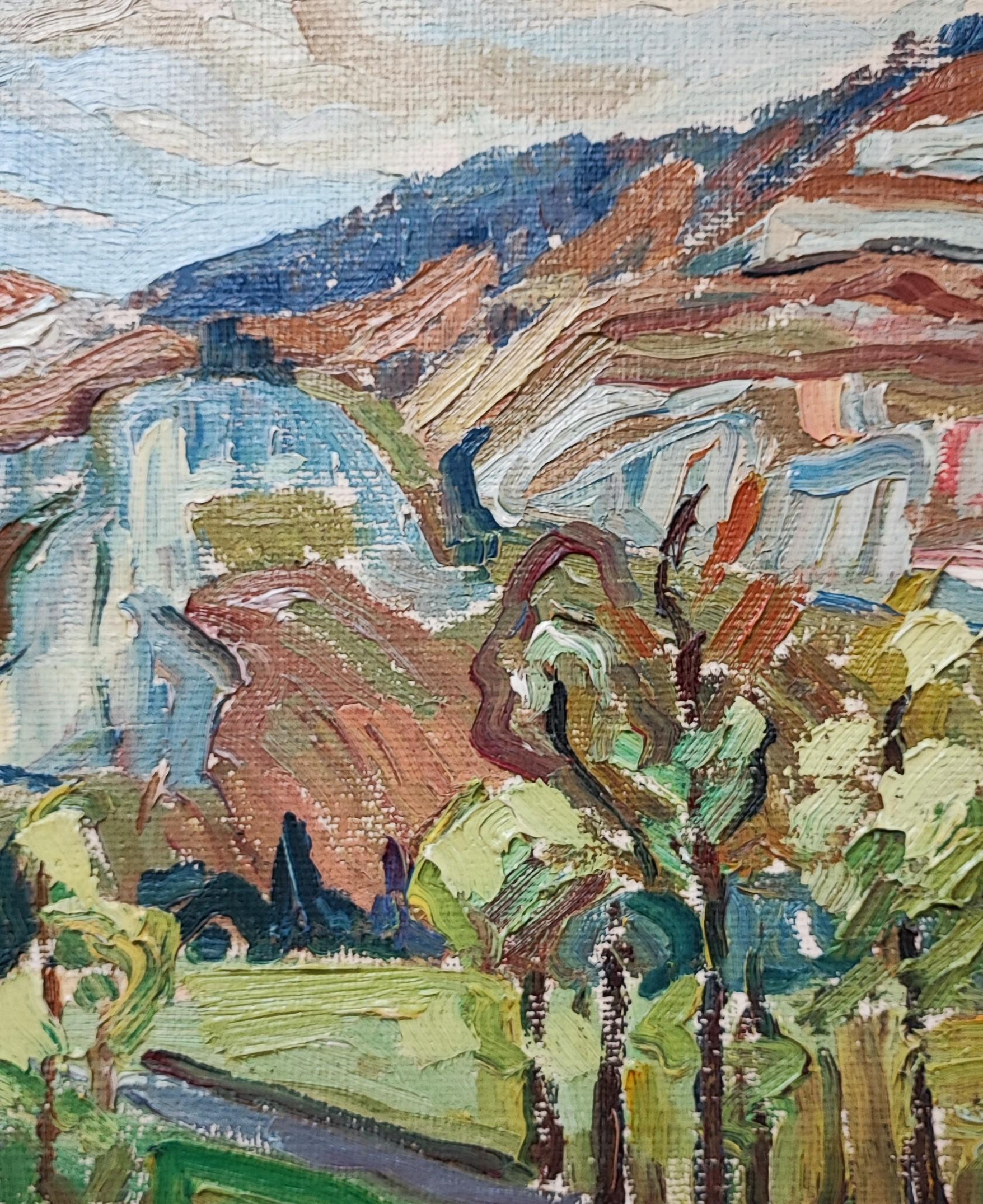 Obra sobre lienzo
Marco de madera gris claro
48,5 x 61 x 5 cm