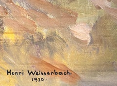 Paesaggio di montagna di Henri Weissenbach - Olio su tela - 46x55 cm