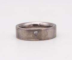 Henrich & Denzel Germany Bauhaus Ring In Platinum With VVS Trillion Cut Diamond