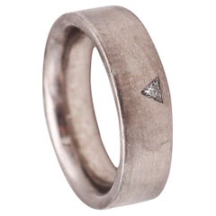 Henrich & Denzel Deutschland Bauhaus-Ring aus Platin mit VVS Trillionen-Schliff-Diamant
