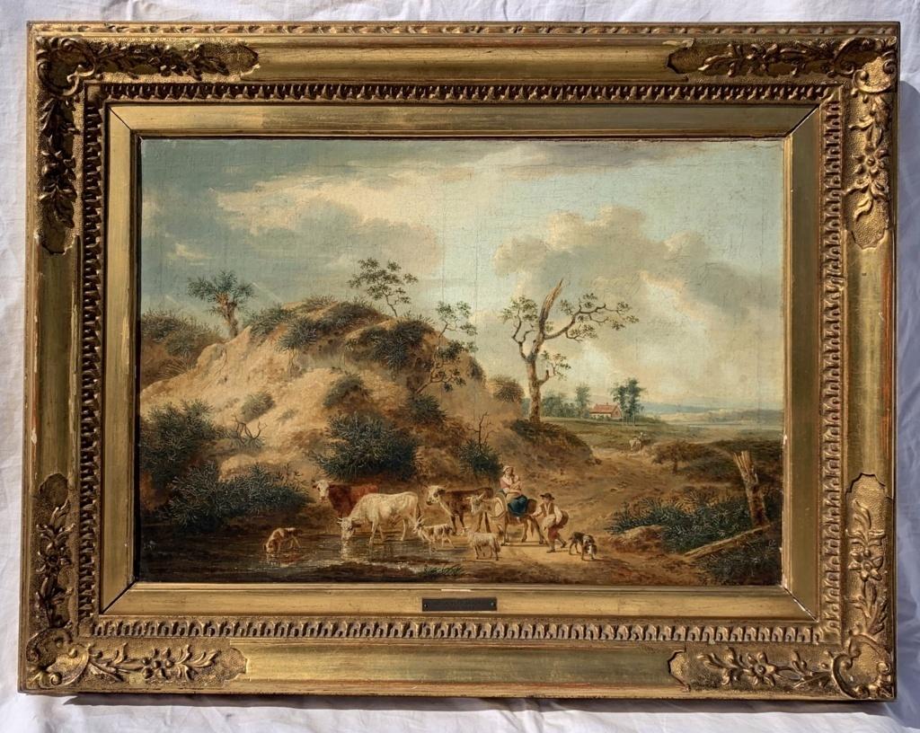 Henricus Antonissen - 18th century Italian landscape painting - Shepards - Painting by Henricus Josephus Antonissen 