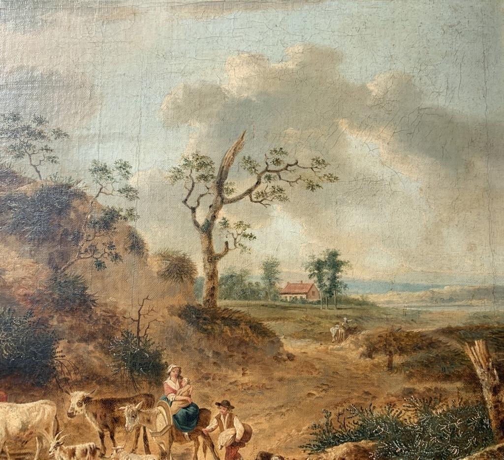 Henricus Antonissen - 18th century Italian landscape painting - Shepards - Old Masters Painting by Henricus Josephus Antonissen 