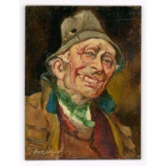 Henrie Pitcher - 1915 Oil, Man in Green Neckerchief