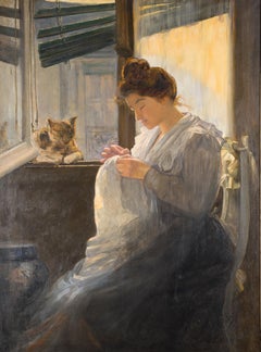 Louise advised by the working needle. Exhibition title 1902.