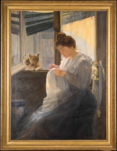 Louise advised by the working needle. Exhibition title 1902.