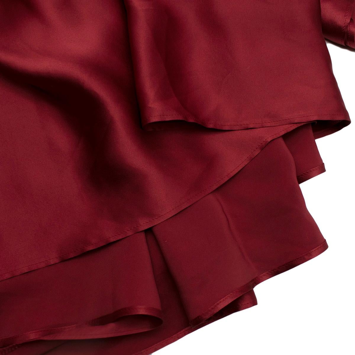 Henriette Von Gruenberg Bettina Silk Satin Low Back Draped Gown - One Size For Sale 5