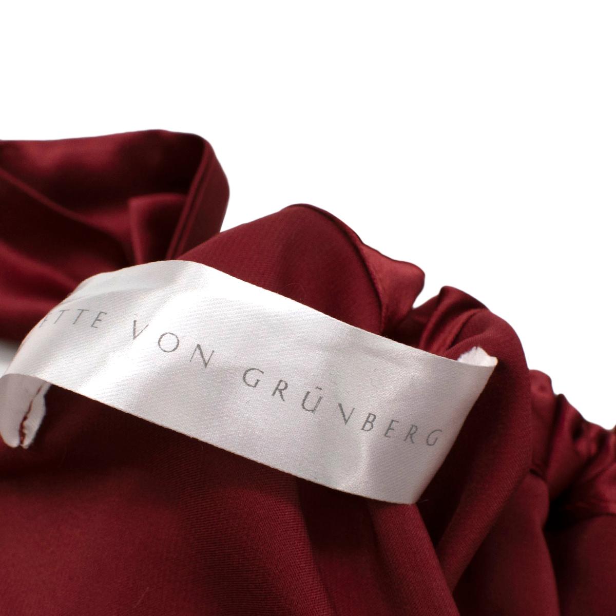 Henriette Von Gruenberg Bettina Silk Satin Low Back Draped Gown - One Size For Sale 1
