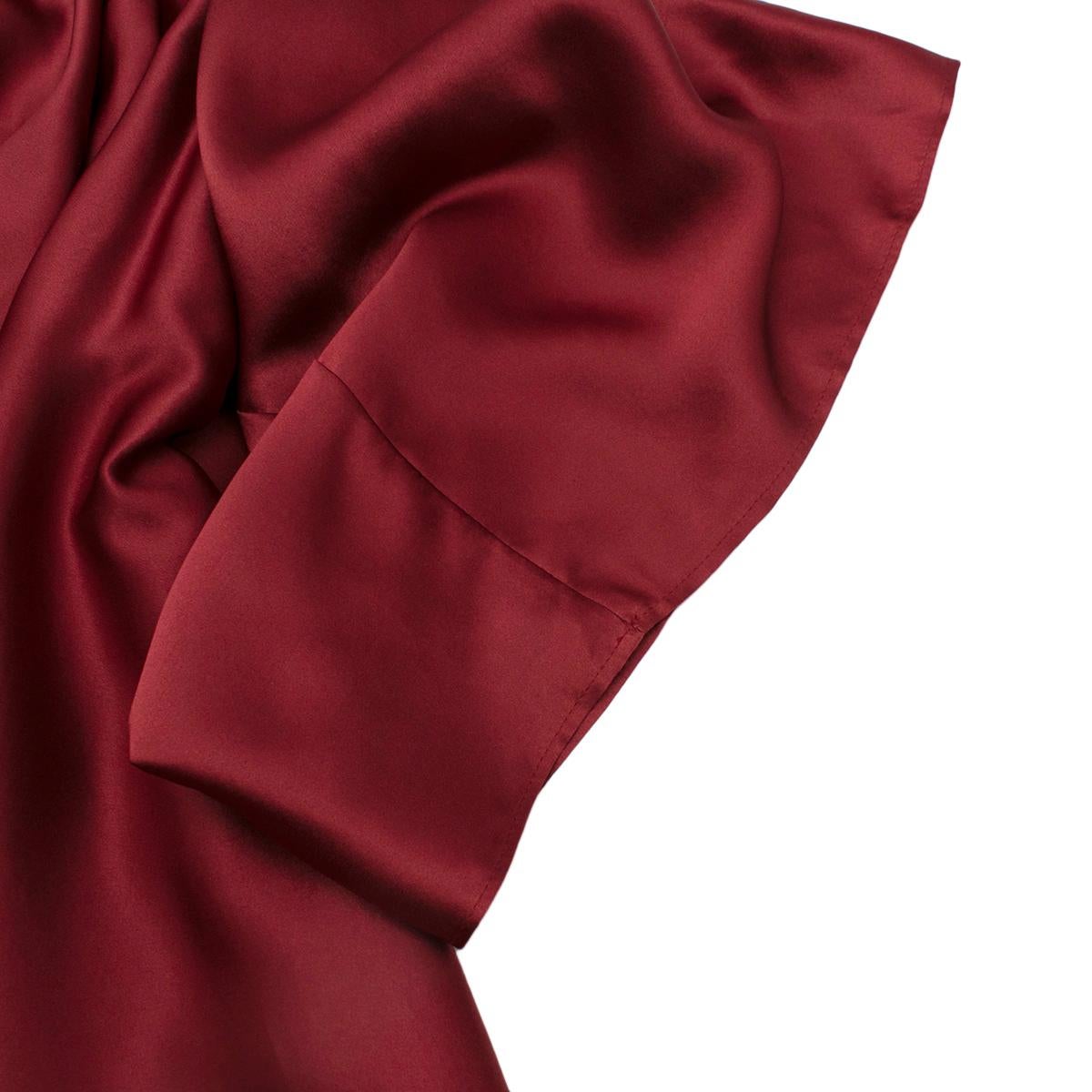 Henriette Von Gruenberg Bettina Silk Satin Low Back Draped Gown - One Size For Sale 4