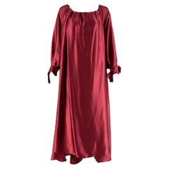 Henriette Von Gruenberg Bettina Silk Satin Low Back Draped Gown - One Size