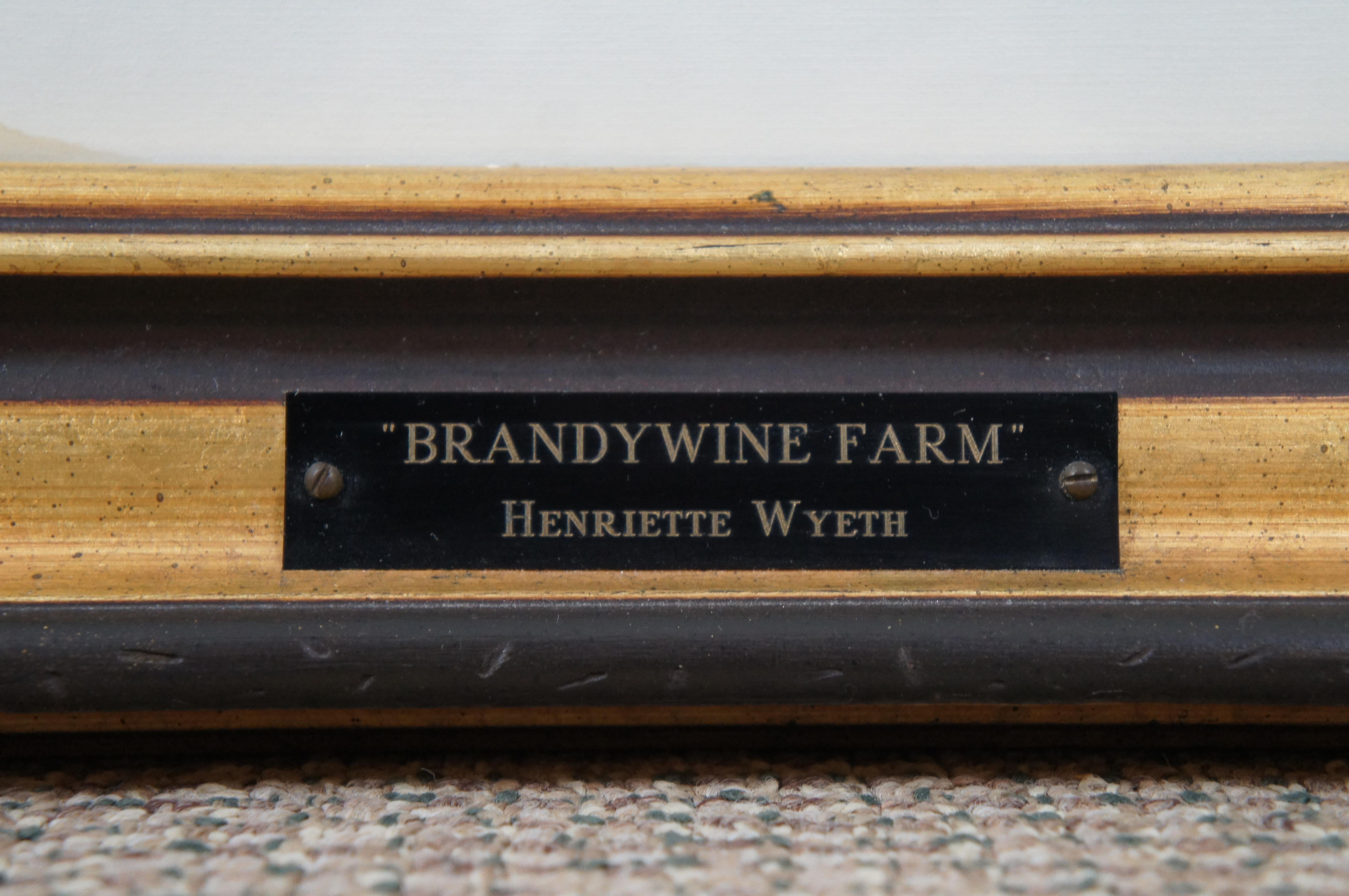 Late 20th Century Henriette Wyeth Brandywine Farm Farmhouse Landscape Collotype w COA 37