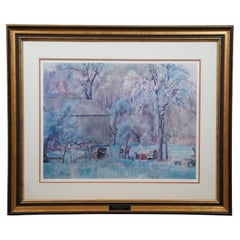 Henriette Wyeth Brandywine Farm Farmhouse Landscape Collotype w COA 37"