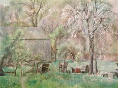 Brandywine Farm Collotype Lithograph Hand Signed Henriette Wyeth Americana Art