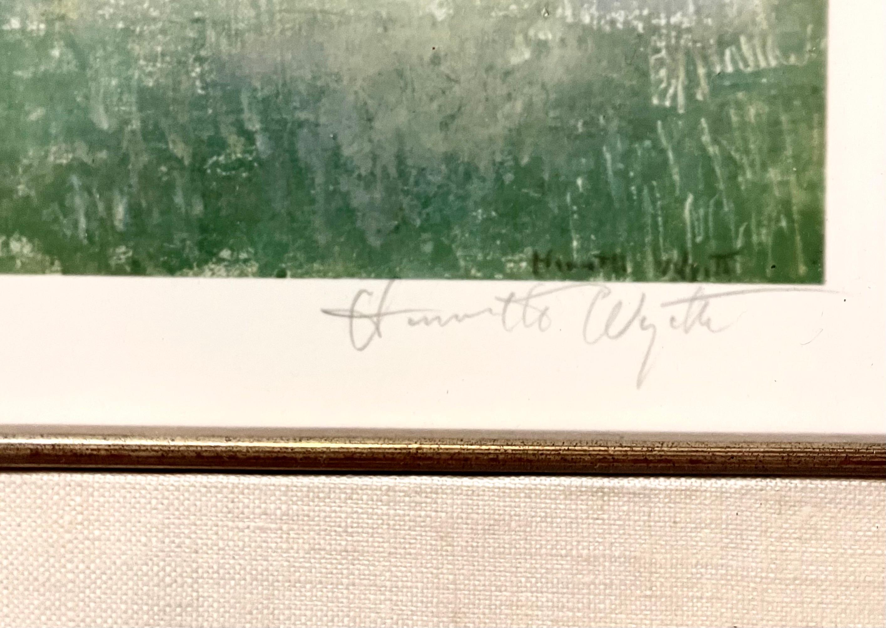 Lithographie Collotype de la ferme Brandywine signée à la main Henriette Wyeth Americana Art en vente 2