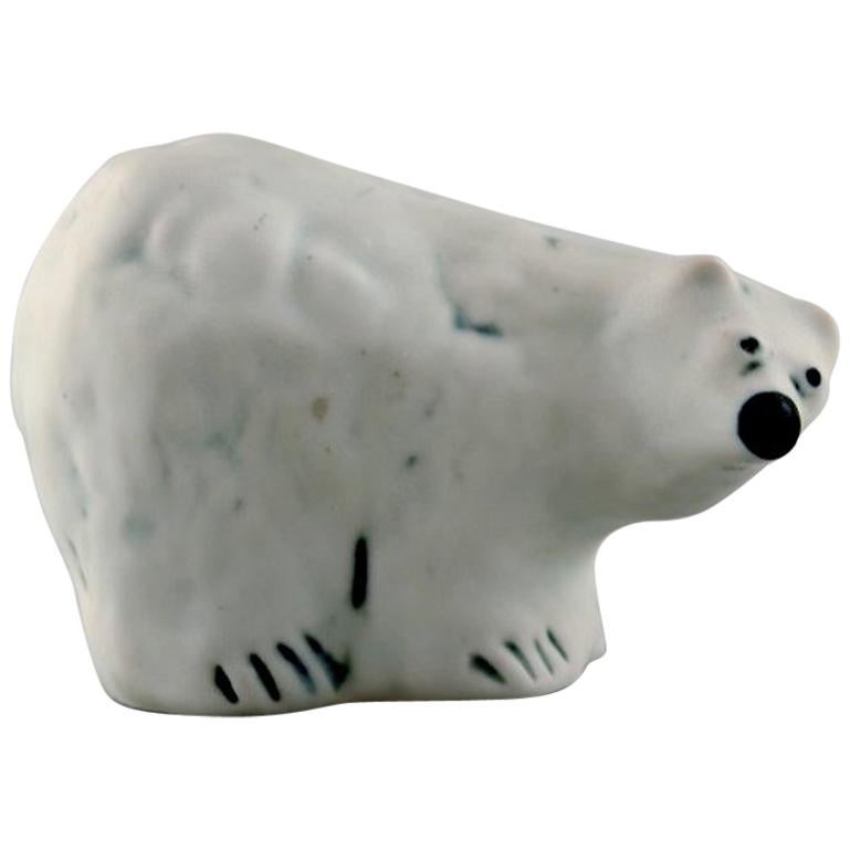 Henrik Allert for Pentik, Finland Unique Polar Bear in Ceramics, Late 1900s