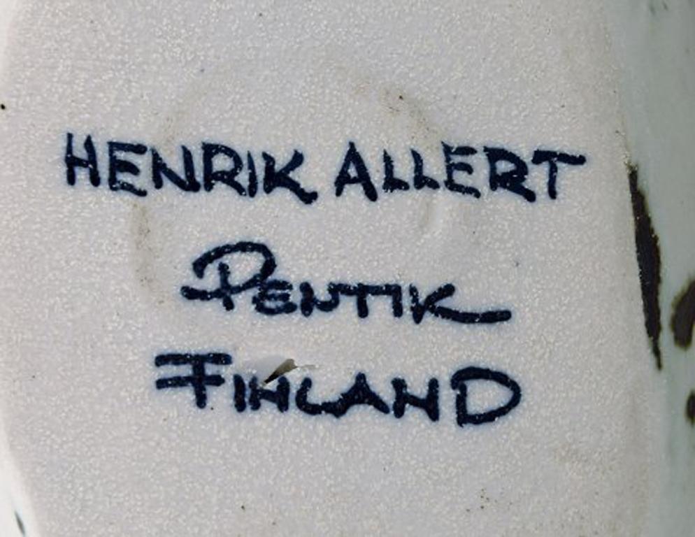 Scandinavian Modern Henrik Allert for Pentik, Finland, Unique Sheep in Ceramics, Late 1900s