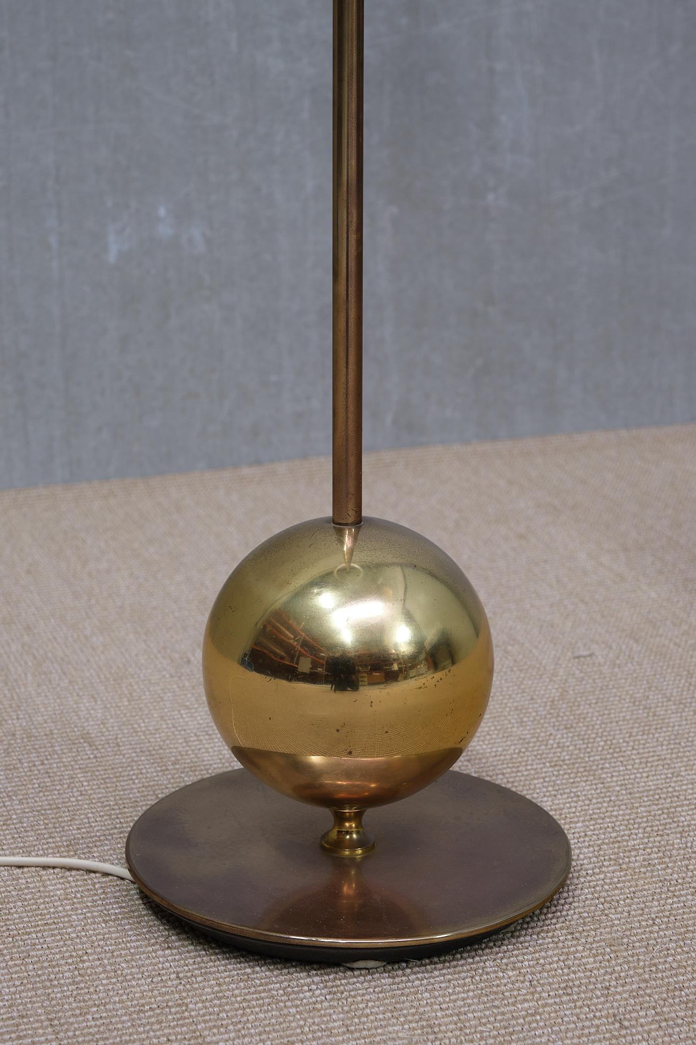Henrik Blomqvist Brass Floor Lamp, Stilarmatur Tranås, Sweden, 1960s 4
