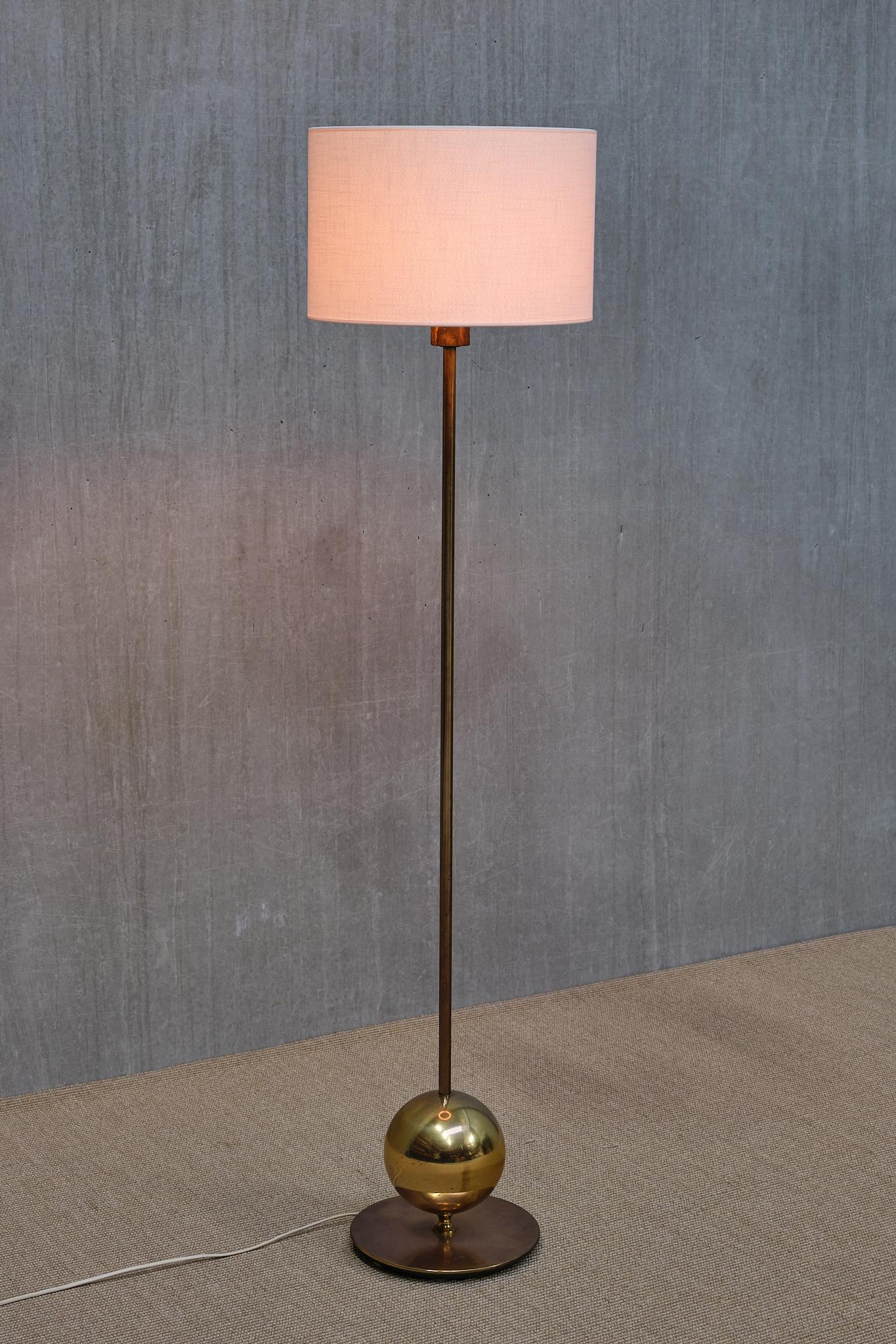Henrik Blomqvist Brass Floor Lamp, Stilarmatur Tranås, Sweden, 1960s 2
