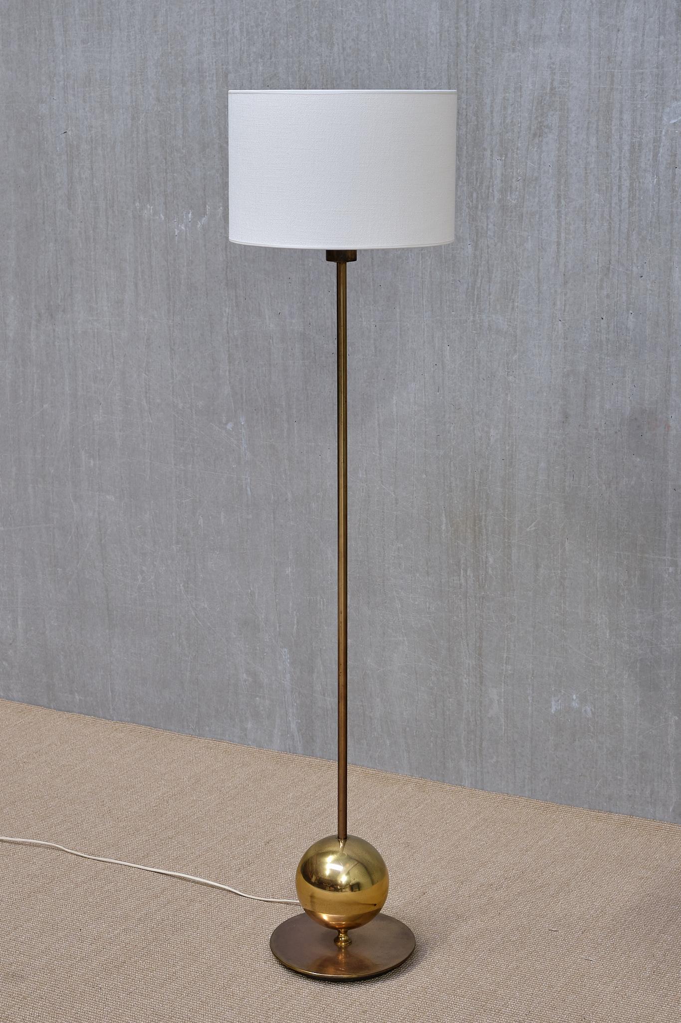 Henrik Blomqvist Brass Floor Lamp, Stilarmatur Tranås, Sweden, 1960s 3